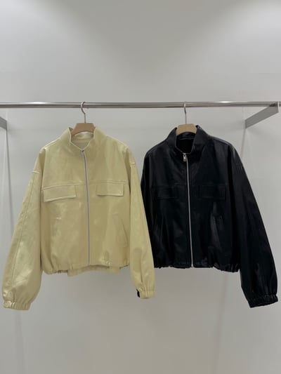 ♡正韓♡設計品牌時髦雙口袋皮外14