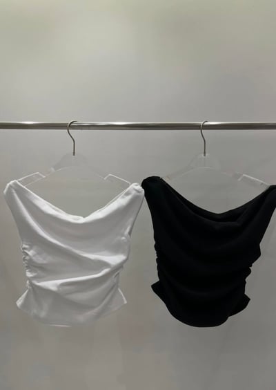 ♡正韓♡氣質抓皺上衣＋拚紗抓皺長裙19