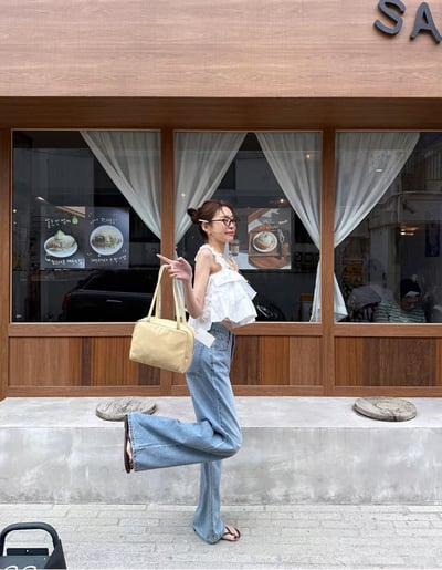 ♡正韓♡可愛層次拼紗上衣17