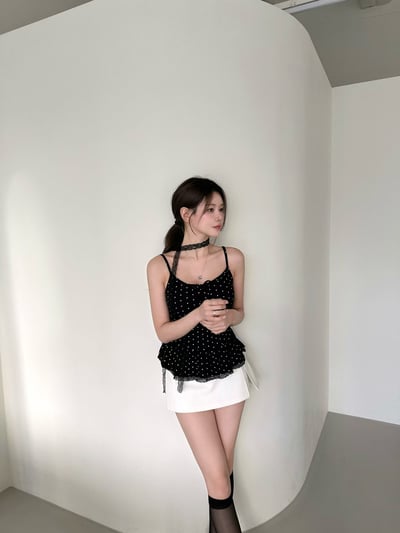 ♡正韓♡超可愛點點荷葉上衣 （胸墊不能拆）8