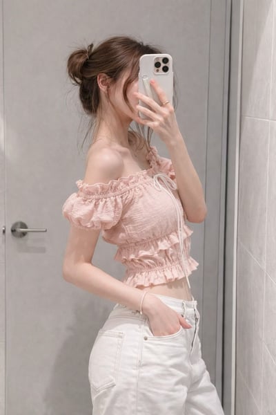 ♡正韓♡溫柔感抽皺仙女上衣3