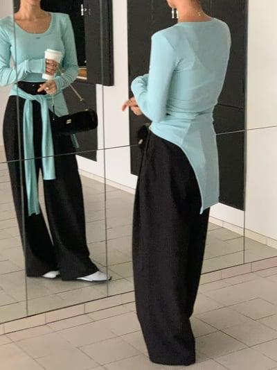 ♡正韓♡披肩圓領鐵牌兩件上衣8