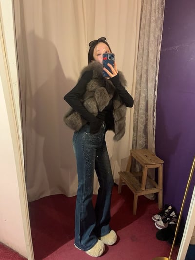 ♡正韓♡爆閃鑽鑽小喇叭牛仔褲6