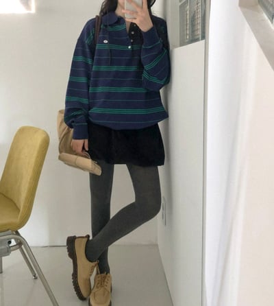 ♡正韓♡棉質素面連身褲襪5