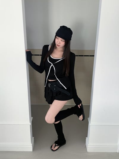 ♡正韓♡棉鬆緊蛋糕褲裙9