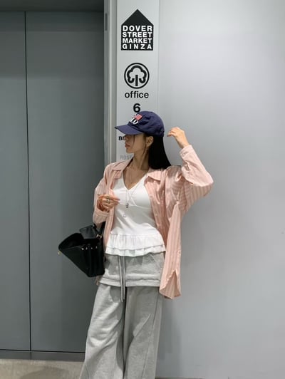 ♡正韓♡口袋直條紋襯衫7