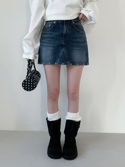 ♡正韓♡卯丁牛仔褲裙3