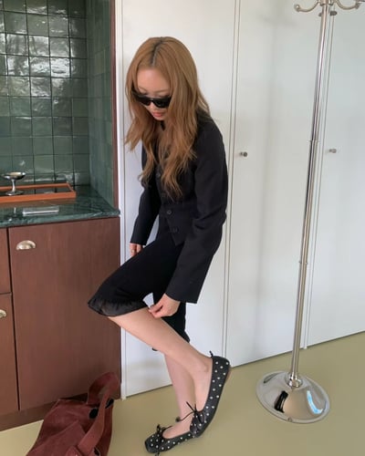 ♡正韓♡鬆緊荷葉褲管卡布里褲4