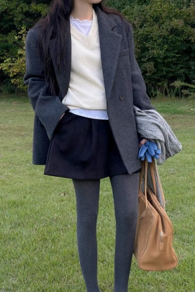 ♡正韓♡棉質條紋連身褲襪7