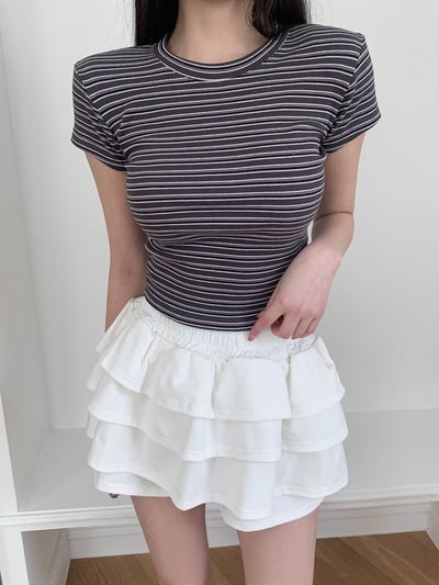 ♡正韓♡棉鬆緊蛋糕褲裙4