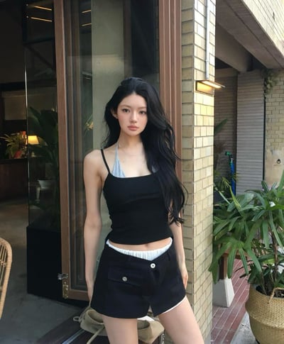 ♡正韓♡斜紋布大口袋短褲裙14