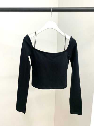 ♡正韓♡細繩肩帶一字bra上衣17