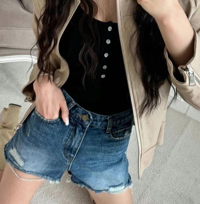 ♡正韓♡歐美刷破牛仔短褲3