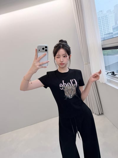 ♡正韓♡花豹圖騰圓領上衣4