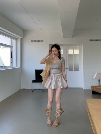 ♡正韓♡月光後鬆緊傘裙8