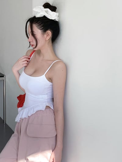 ♡正韓♡女團風不規則細肩braTop7