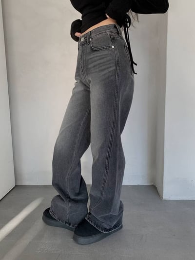 ♡正韓♡復古刷色牛仔褲15