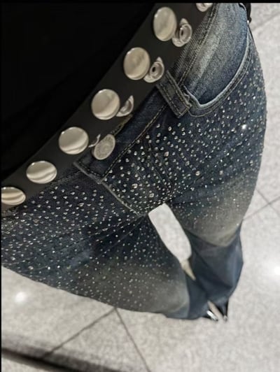 ♡正韓♡爆閃鑽鑽小喇叭牛仔褲10