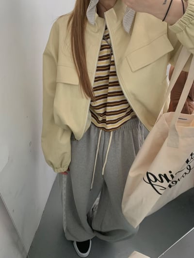 ♡正韓♡設計品牌時髦雙口袋皮外5