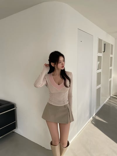 ♡正韓♡側開岔超短褲裙（附皮帶）3