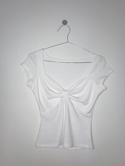 ♡正韓♡微細閃bring蝴蝶結Tee11