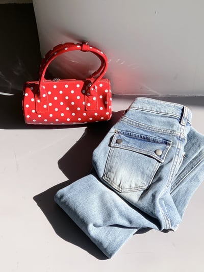 ♡正韓♡後鈕釦口袋喇叭牛仔褲4