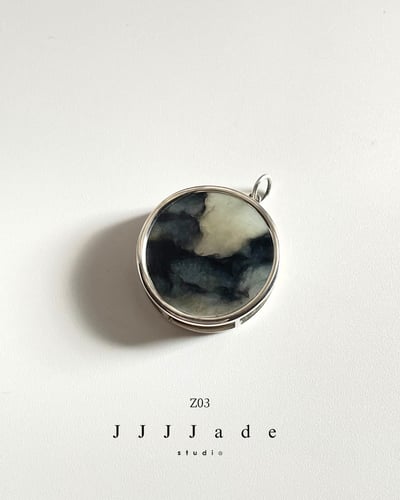 Z01 02 03 04 05 對鏡 | 聚墨青花純銀項鏈8