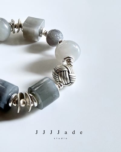 T316  霧域 | 和田玉烟紫手串4