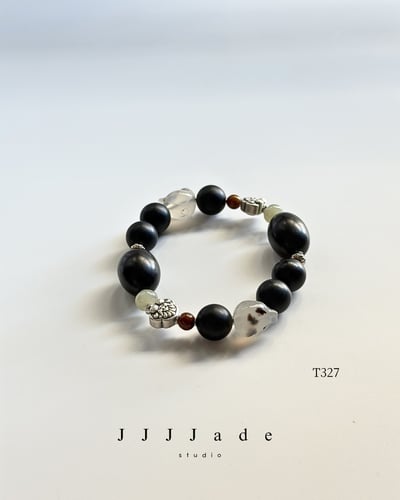 T327 T328 墨翁 | 和田玉墨玉手串5