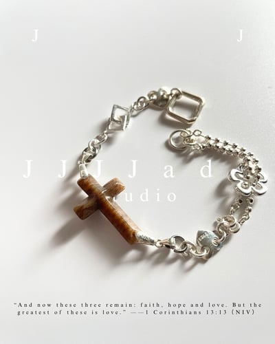 X43 44 45 赫瑪 |十字架手鏈 | 豹紋糖10