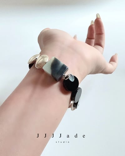 T337 隅染 | 和田玉瑪瑙手串6