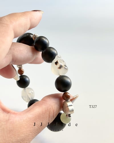 T327 T328 墨翁 | 和田玉墨玉手串2
