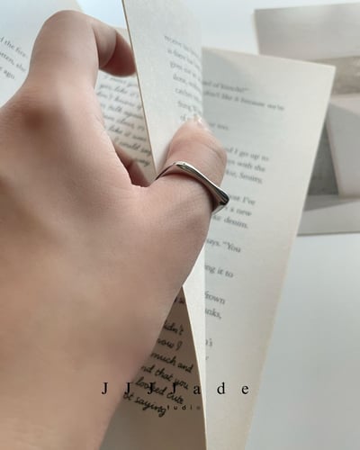 J01  方形幾何戒指4