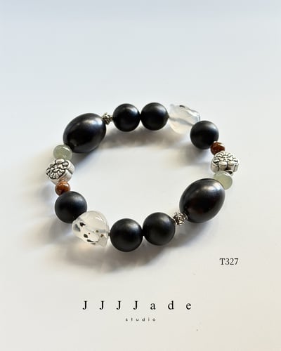 T327 T328 墨翁 | 和田玉墨玉手串4