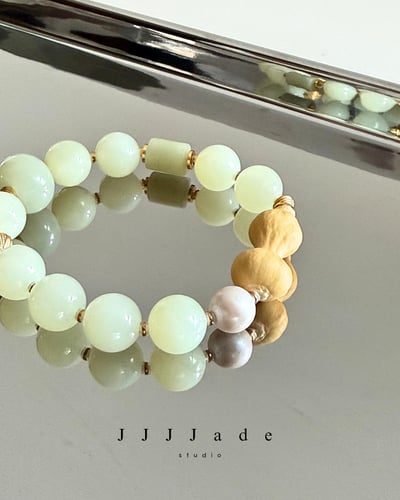 T182 璐生 |  和田玉黃口手串4