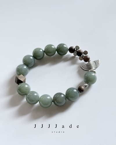 T347  時迥 | 和田玉且末藍手串8