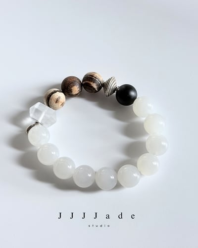 T344 旋霏 | 和田玉白玉手串10