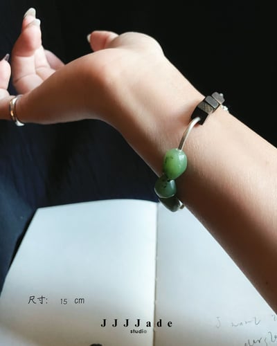 T157 心電感應 泰銀扭扭手鏈 15cm6