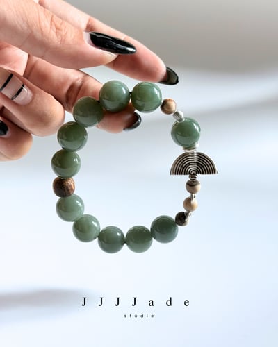 T347  時迥 | 和田玉且末藍手串6