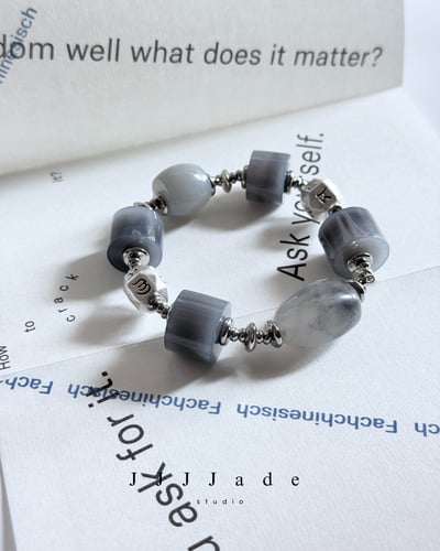 T324煙渺| 和田玉手串4