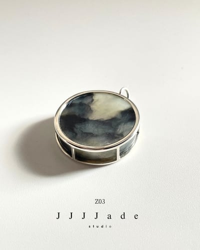 Z01 02 03 04 05 對鏡 | 聚墨青花純銀項鏈10