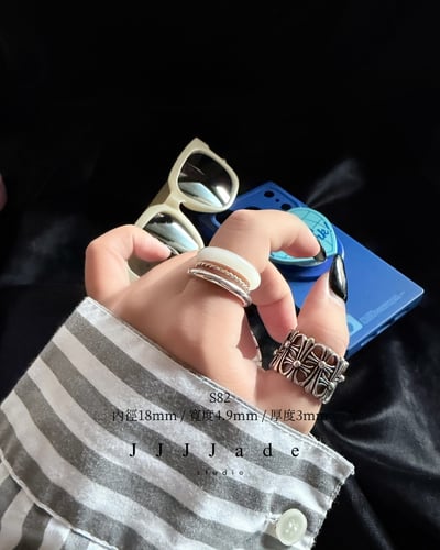 S80~S90 縷縷 | 和田玉白玉細戒7