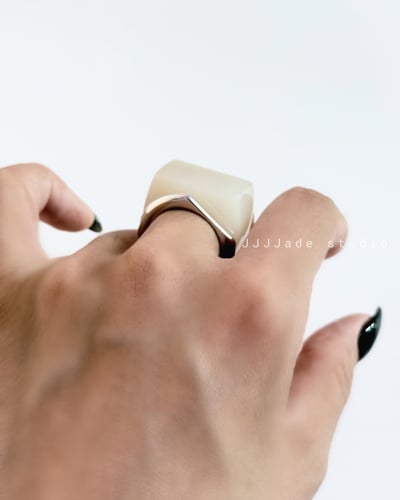 J04  D-SHAPED RING | D型銀戒8