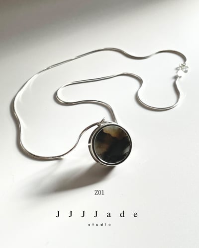 Z01 02 03 04 05 對鏡 | 聚墨青花純銀項鏈5