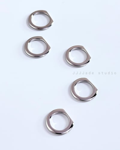 J04  D-SHAPED RING | D型銀戒5