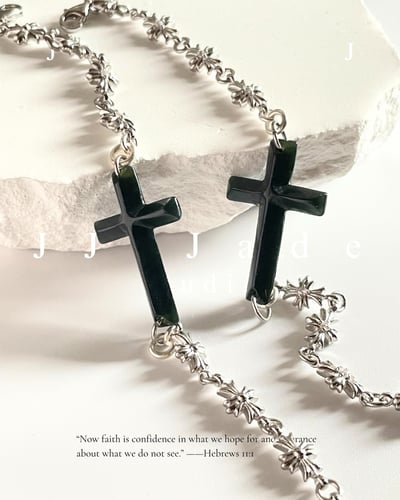 X42 奧瑟 |十字架手鍊 |黑青11