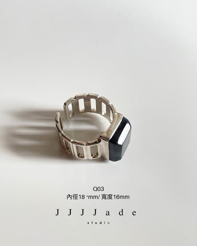 Q03 04 指頁 | 銀鑲戒指6