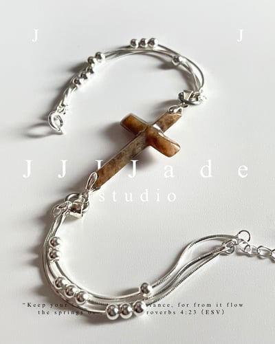 X43 44 45 赫瑪 |十字架手鏈 | 豹紋糖19