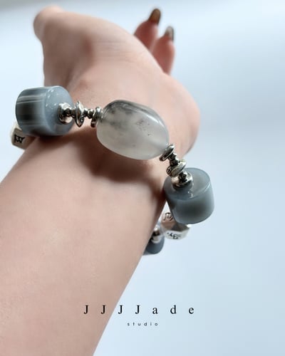 T324煙渺| 和田玉手串9