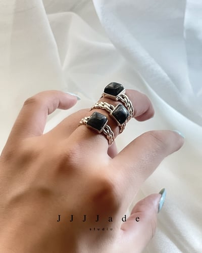 Q16 17 18 指界 | 銀鑲戒指18